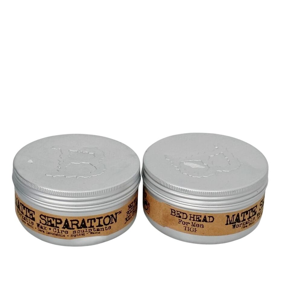 Bed Head for Men TIGI Matte Separation Workable Wax 3 oz. Lot of 2 Styling